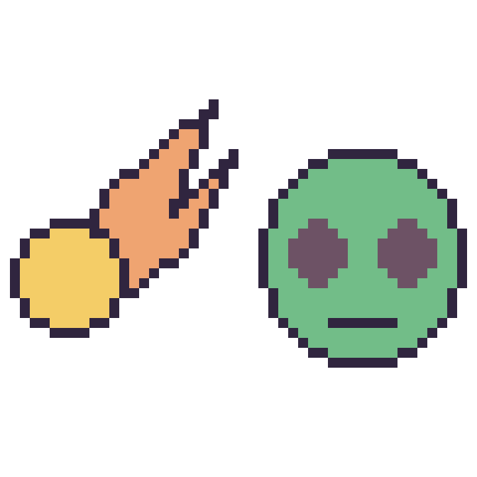 Modèle de pixel art Comète et Alien sur une grille de 48 par 48 cases