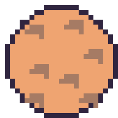 Pixel art Cookie, grille 24 × 24
