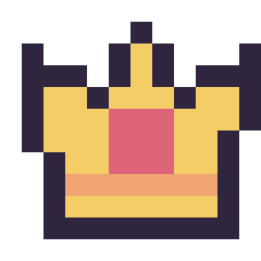 Pixel art Couronne simple 12 × 12, grille 12 × 12