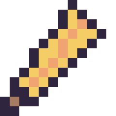 Pixel art Crayon simple 12 × 12, grille 12 × 12