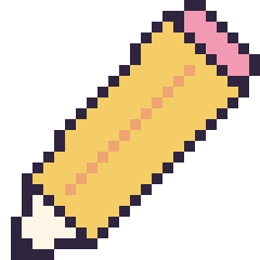Pixel art Crayon, grille 24 × 24