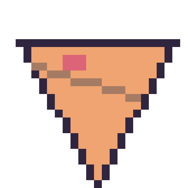 Modèle de pixel art Crêpe sur une grille de 24 par 24 cases