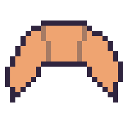 Pixel art Croissant, grille 24 × 24