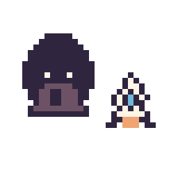 Pixel art Dark Vador mini et Fusée simple 10 × 10, grille 32 × 32