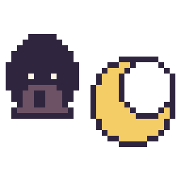 Pixel art Dark Vador mini et Lune simple 16 × 16, grille 32 × 32