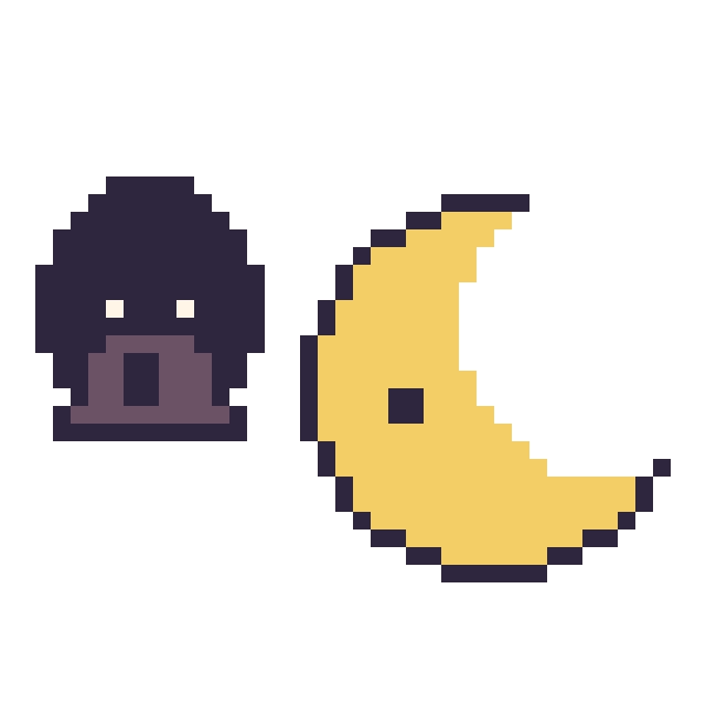 Modèle de pixel art Dark Vador mini et Lune sur une grille de 40 par 40 cases