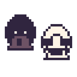 Pixel art Dark Vador mini et Stormtrooper mini, grille 32 × 32