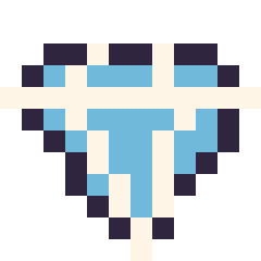Pixel art Diamant simple 12 × 12, grille 12 × 12