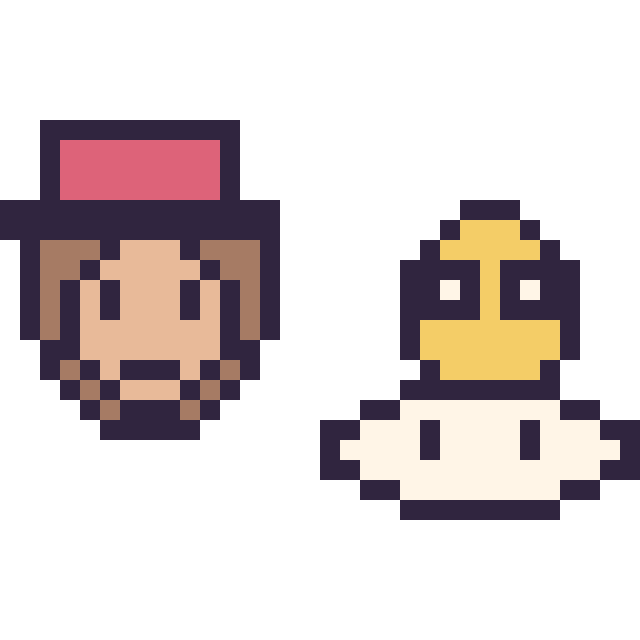 Modèle de pixel art Diddy Kong mini et Lakitu mini sur une grille de 32 par 32 cases