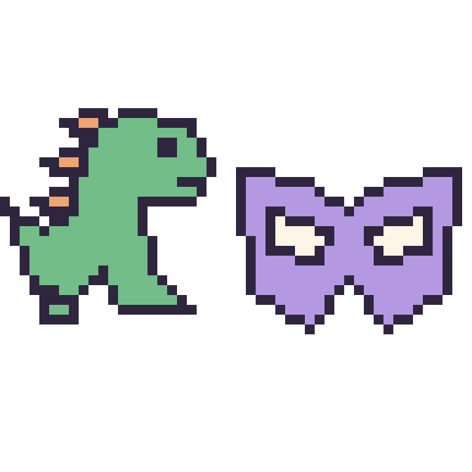 Modèle de pixel art Dinosaure et Masque de super-héros sur une grille de 48 par 48 cases