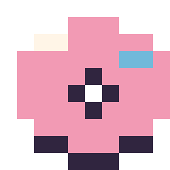 Pixel art Donut simple 10 × 10, grille 10 × 10