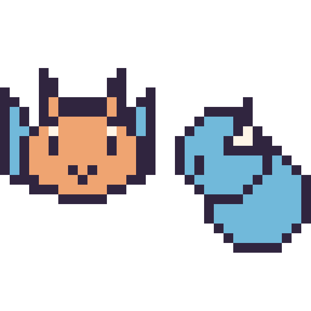 Modèle de pixel art Dracaufeu mini et Lokhlass mini sur une grille de 32 par 32 cases