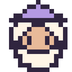 Pixel art Dumbledore mini 16 × 16, grille 16 × 16