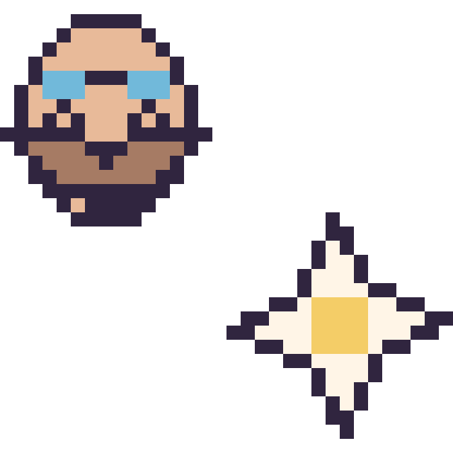 Modèle de pixel art Dr Eggman mini et Etoile nether Minecraft 16 × 16 sur une grille de 32 par 32 cases