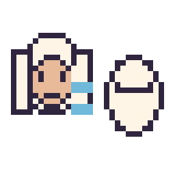 Pixel art Elsa mini et Baymax mini, grille 32 × 32