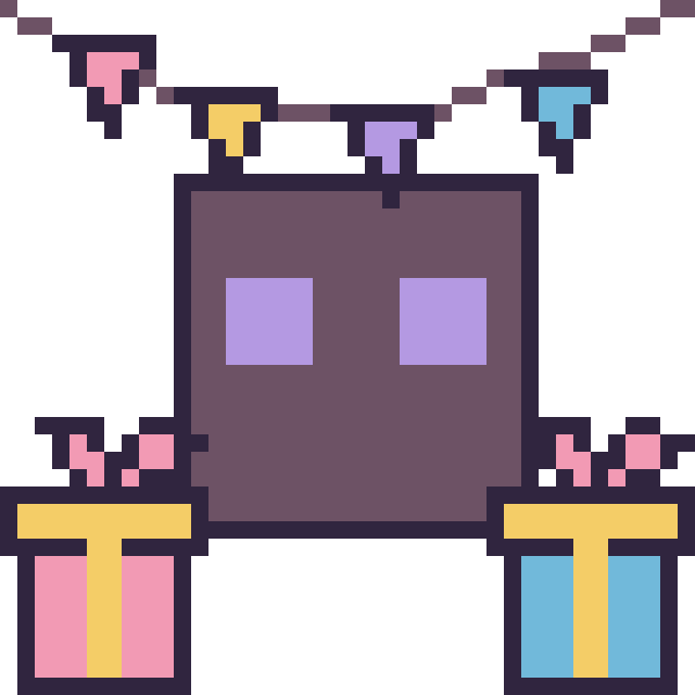 Modèle de pixel art Enderman pour un anniversaire sur une grille de 40 par 40 cases