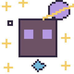 Pixel art Enderman dans l’espace, grille 40 × 40