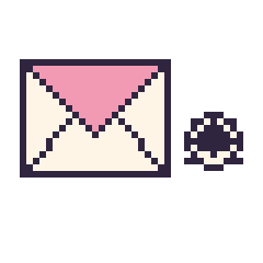 Pixel art Enveloppe et Ballon de football simple 10 × 10, grille 40 × 40