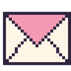 Pixel art Enveloppe, grille 24 × 24