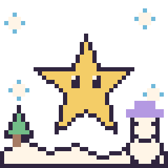 Pixel art Étoile en hiver, grille 40 × 40