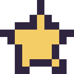 Pixel art Étoile simple 10 × 10, grille 10 × 10