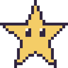 Pixel art Étoile, grille 24 × 24