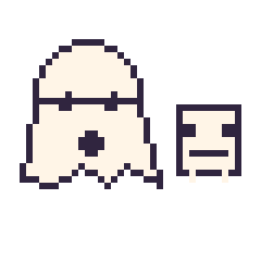 Pixel art Fantôme et Squelette Minecraft 16 × 16, grille 40 × 40