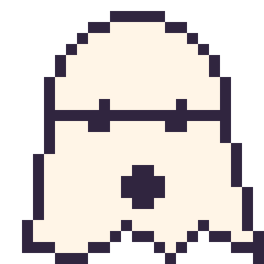 Pixel art Fantôme, grille 24 × 24