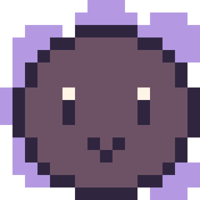 Modèle de pixel art Fantominus mini 16 × 16 sur une grille de 16 par 16 cases