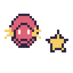 Pixel art Flash mini et Étoile simple 10 × 10, grille 32 × 32