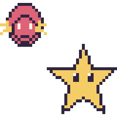Pixel art Flash mini et Étoile, grille 40 × 40