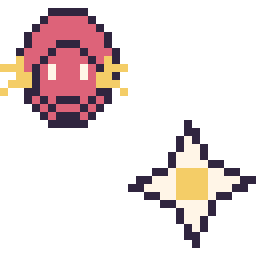 Pixel art Flash mini et Etoile nether Minecraft 16 × 16, grille 32 × 32