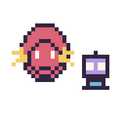 Pixel art Flash mini et Robot simple 10 × 10, grille 32 × 32