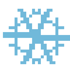 Pixel art Flocon, grille 24 × 24