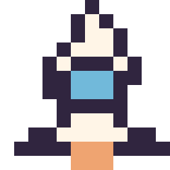 Pixel art Fusée simple 12 × 12, grille 12 × 12