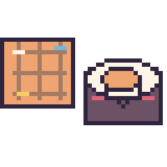Pixel art Gaufre décoré et Sushi kawaii, grille 40 × 40