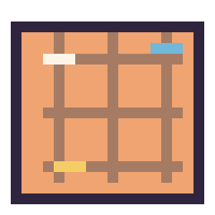Pixel art Gaufre décoré, grille 20 × 20