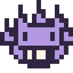 Pixel art Ectoplasma mini 16 × 16, grille 16 × 16