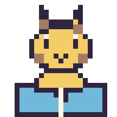 Pixel art Girafe avec un livre, grille 24 × 24