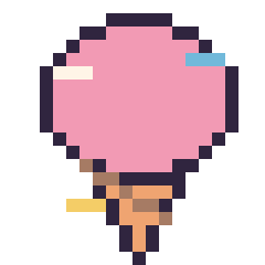 Pixel art Glace décoré, grille 20 × 20