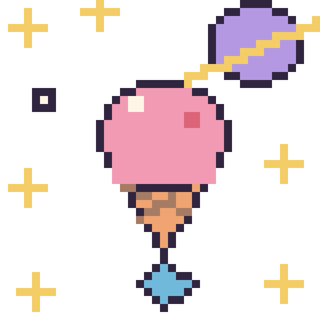 Modèle de pixel art Glace dans l’espace sur une grille de 40 par 40 cases