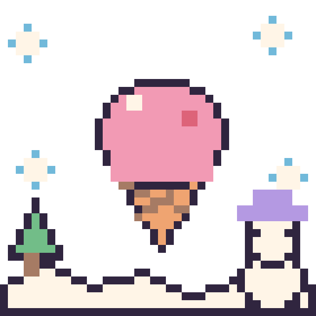 Modèle de pixel art Glace en hiver sur une grille de 40 par 40 cases
