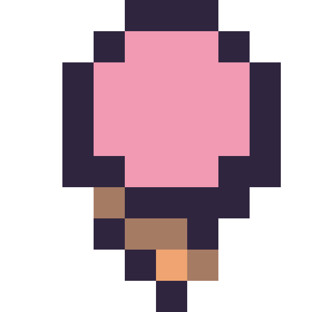 Modèle de pixel art Glace simple 10 × 10 sur une grille de 10 par 10 cases