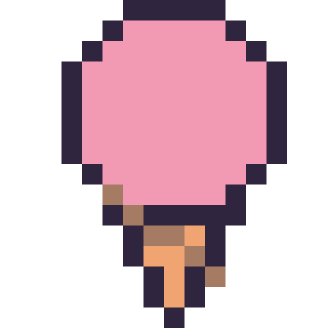 Modèle de pixel art Glace simple 16 × 16 sur une grille de 16 par 16 cases