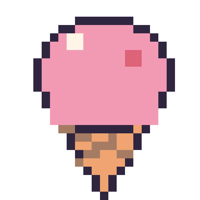 Modèle de pixel art Glace sur une grille de 24 par 24 cases
