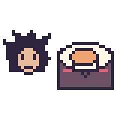 Pixel art Goku mini et Sushi kawaii, grille 40 × 40