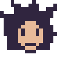 Pixel art Goku mini 16 × 16, grille 16 × 16