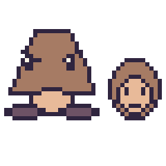 Pixel art Goomba et Donkey Kong mini, grille 40 × 40