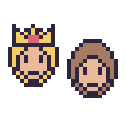 Pixel art Harmonie mini et Donkey Kong mini, grille 32 × 32