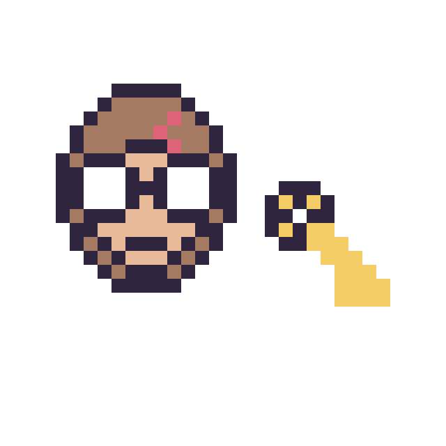 Modèle de pixel art Harry Potter mini et Clé simple 10 × 10 sur une grille de 32 par 32 cases